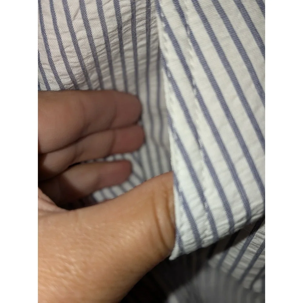 J.‎ Crew 3 1/2 Inch Seersucker Stripe Shorts Size 10 Blue White NWT $ 60